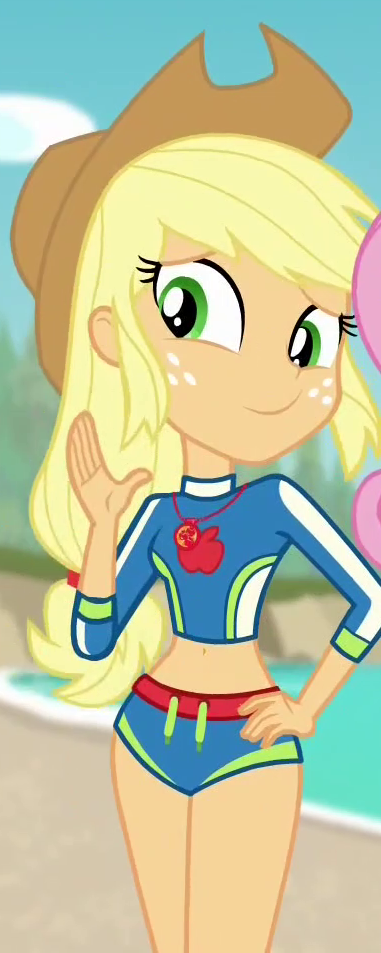 Applejack Human Pool Human Applejack (16) by werewolfverse on DeviantArt