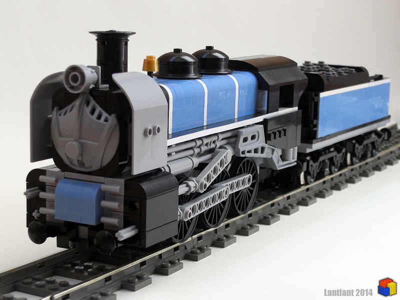 Medium Blue Lego Locomotive 04