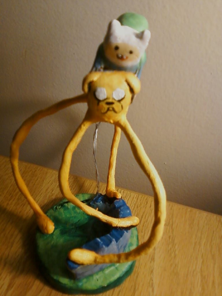 Adventure Time Finn and Jake Bottle Sculpture