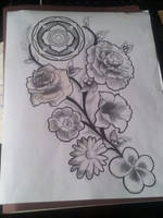 Tattoo Design using Flowers