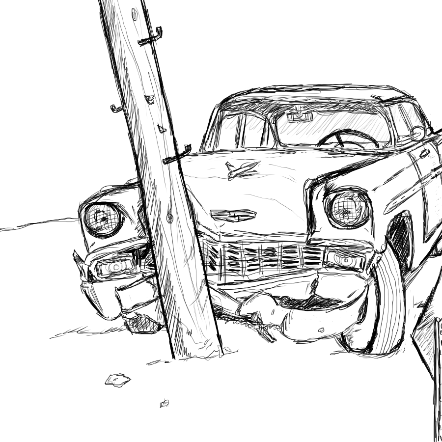 Crashed Cars Picture Coloring Pages - NetArt