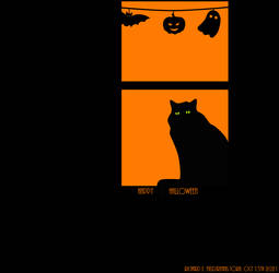 Crowe Window Silhouette Halloween