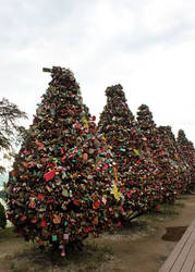 padlock's trees in Namsan Tower of South Korea