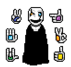 Gaster, w D Gaster, toriel, flowey, Homestuck, Undertale, fan Fiction,  sprite, video games, pixel Art