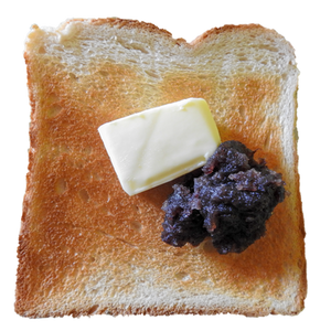 Toast with Red Bean Paste PNG