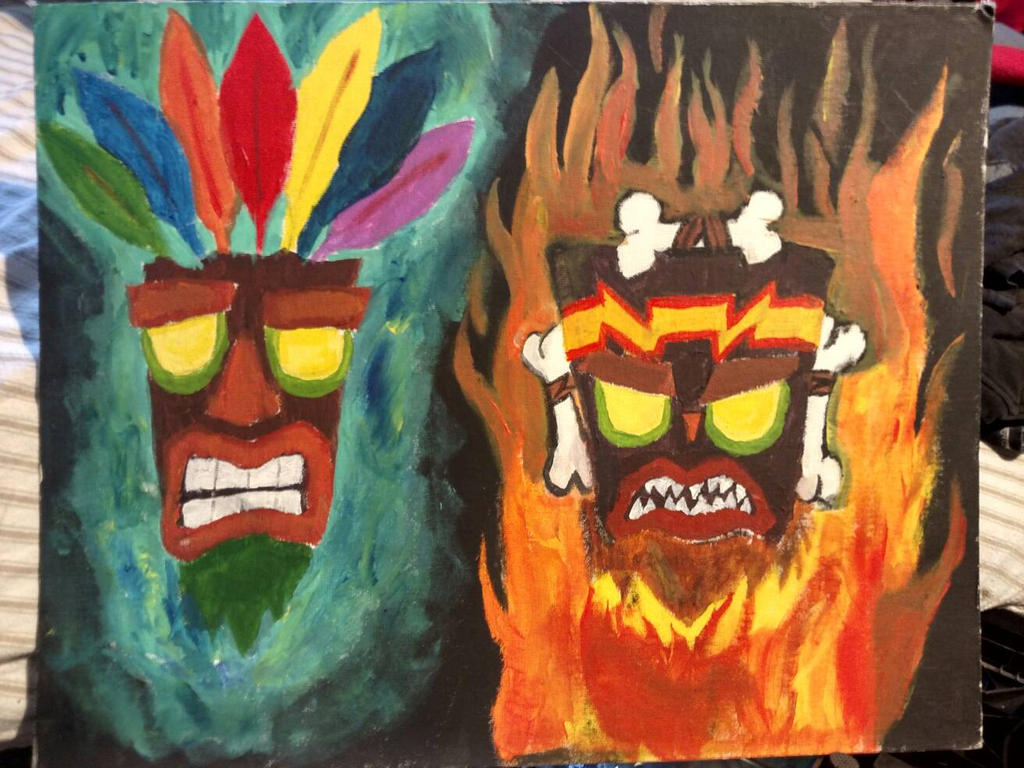 Crash Bandicoot Masks. Aku-Aku and Uka-Uka