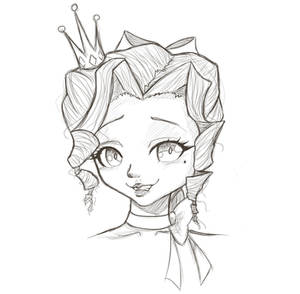 cute princess lineart