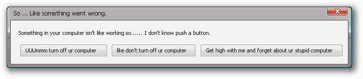 Stoner computer pop up