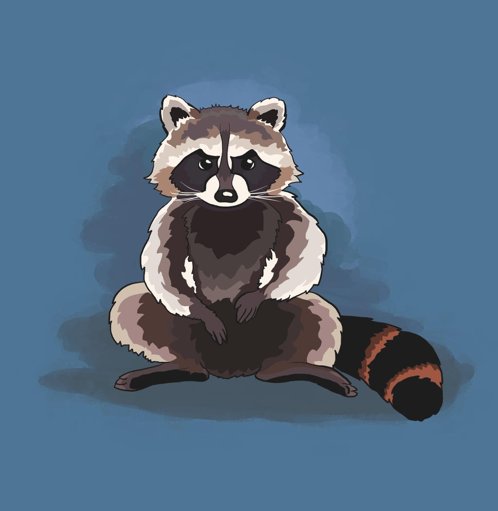grumpy racoon for Ledairyman by RequestAnswered on DeviantArt