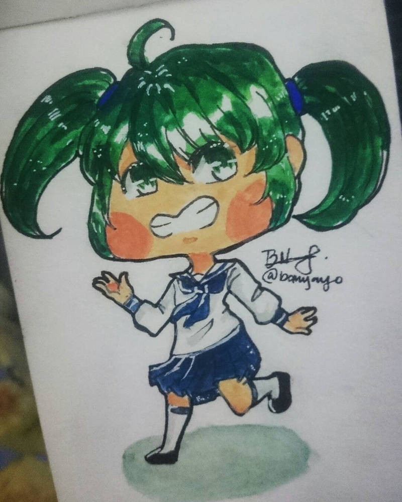 Green Color Chibi Green Haired Chibi~~ by Banyayo on DeviantArt
