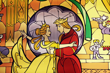 Beauty and the Beast Vitrail by Mlle-Dreamer