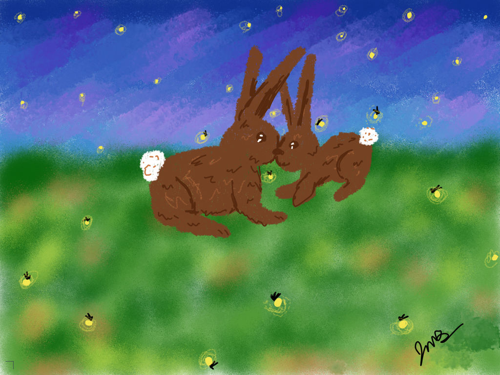bunnies at twilight by Jillianbeeler on DeviantArt