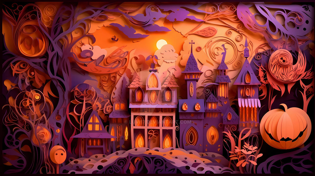Papercut Deviantart Halloween Papercut Art by LuVi17 on DeviantArt