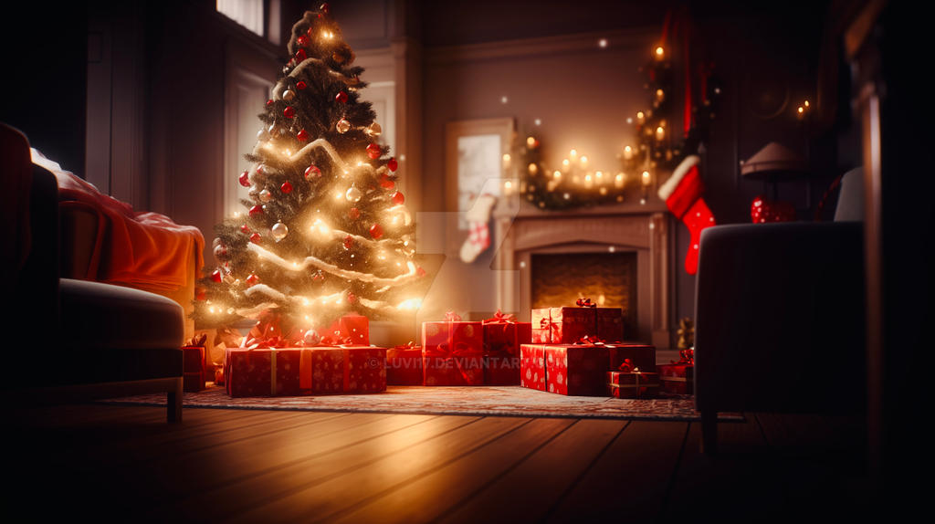 Christmas Living Room 3 by LuVi17 on DeviantArt