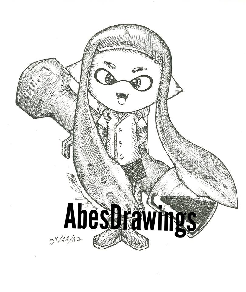 Inkling girl fanart by AbesDrawings on DeviantArt