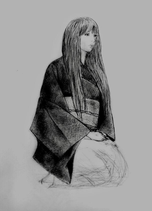 Girl in Kimono Dark