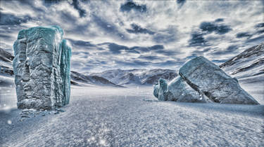 HDR Ice pillars