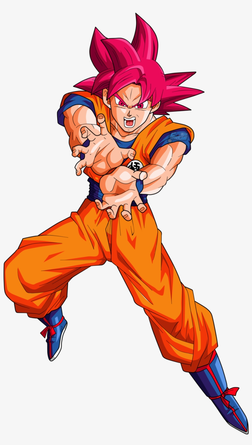 Goku Super Saiyan God PNG Image