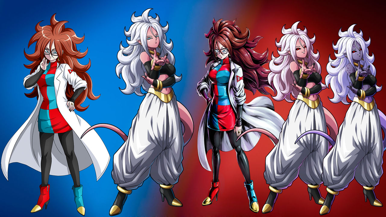 Android 21 (Good and Evil) by L-Dawg211 on DeviantArt