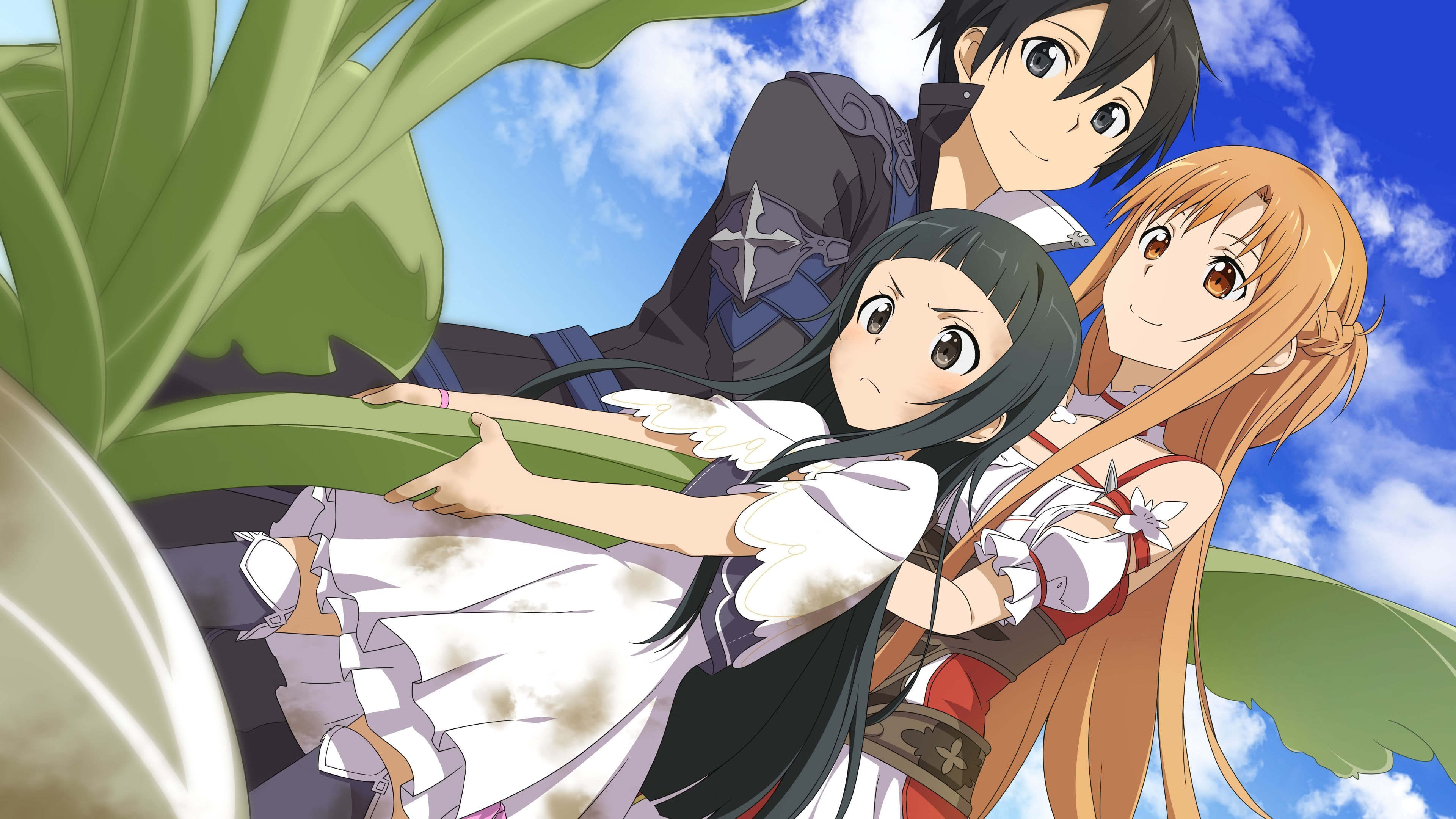 wallpapers Kirito Asuna And Yui Fanart kazuto kirito asuna and yui by l