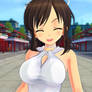 Asuka wearing a beautiful dress (Happy)