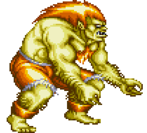 Blanka (Street Fighter II Battle Sprite) by L-Dawg211 on DeviantArt