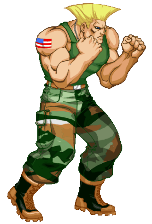 Guile (Street Fighter Alpha Battle Sprite) by L-Dawg211 on DeviantArt