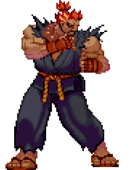 Akuma (Street Fighter III Battle Sprite) by L-Dawg211 on DeviantArt