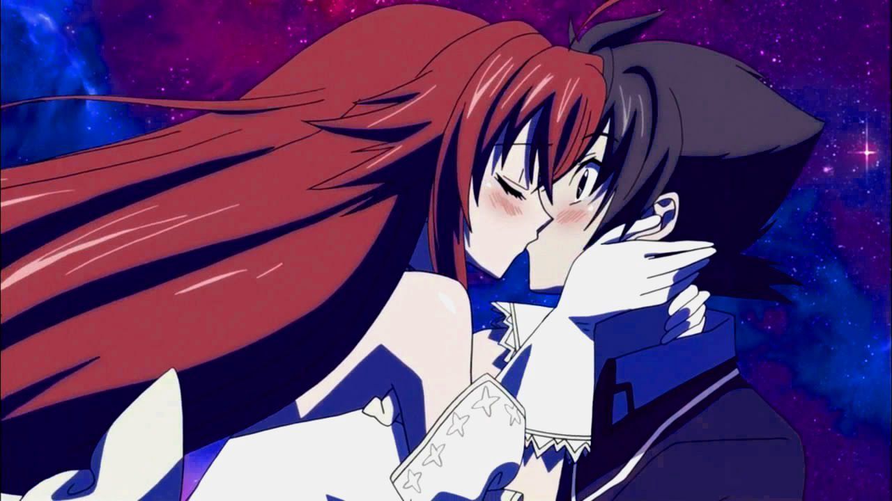 Rias And Issei Kissing Poster for Sale by narcocynic