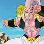 Super Buu using Vegeta's stance