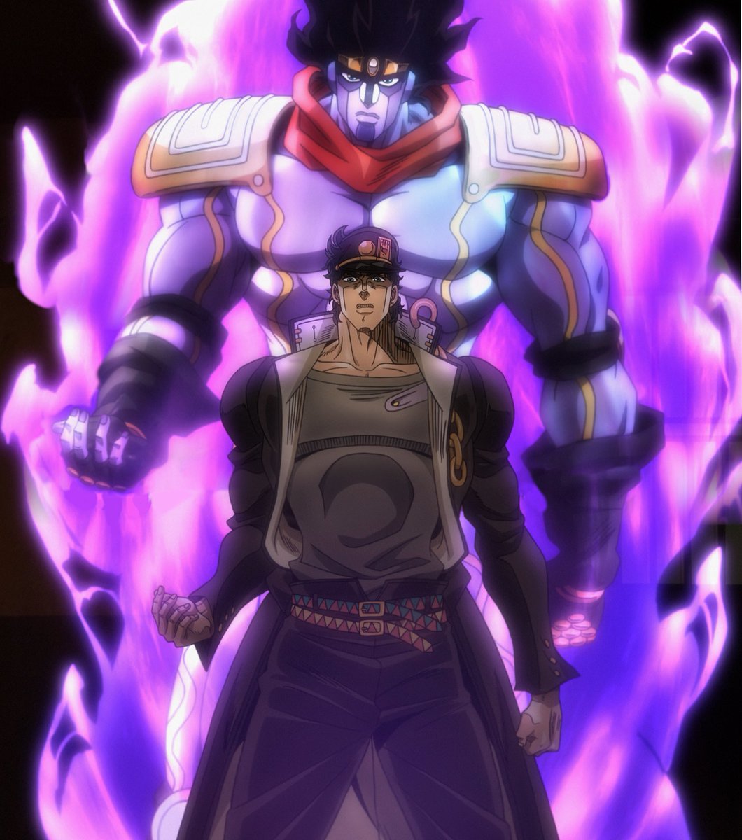 In Jojo's Bizzare Adventure, Jotaro Kujo uses Star Platinum, a