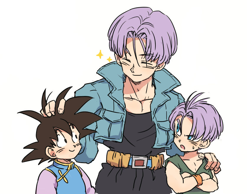 Future Trunks with his present self and Goten by L-Dawg211 on DeviantArt