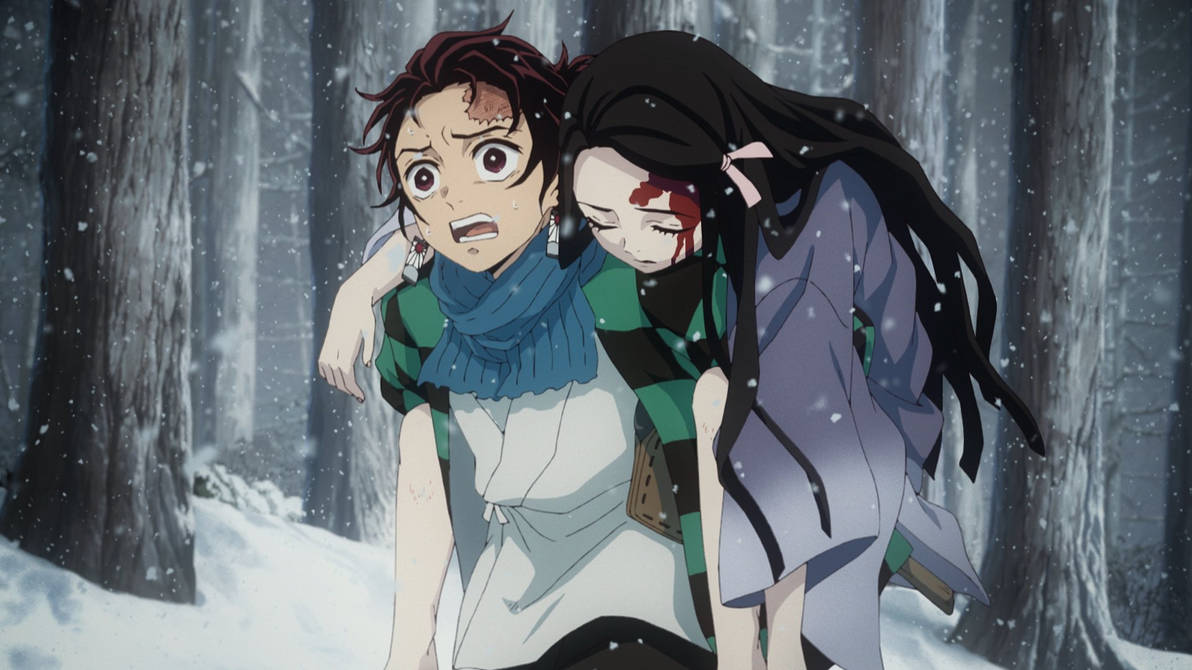 Tanjiro carrying a wounded Nezuko by L-Dawg211 on DeviantArt
