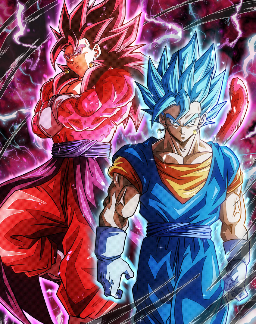 son goku, vegeta, and majin vegeta (dragon ball and 1 more) drawn by  ushi_(akabec0)