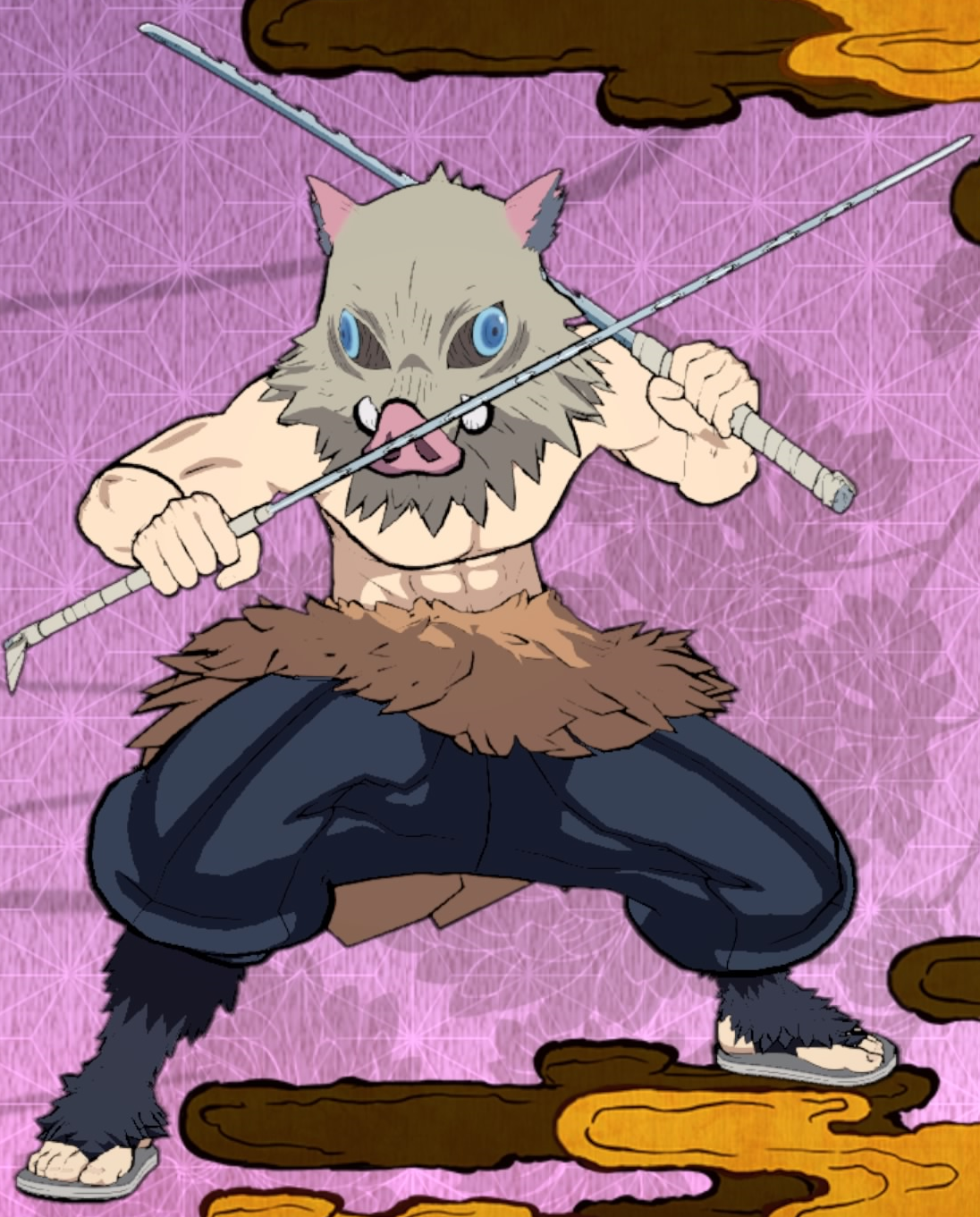 Inosuke Hashibira Battle Stance by L-Dawg211 on DeviantArt