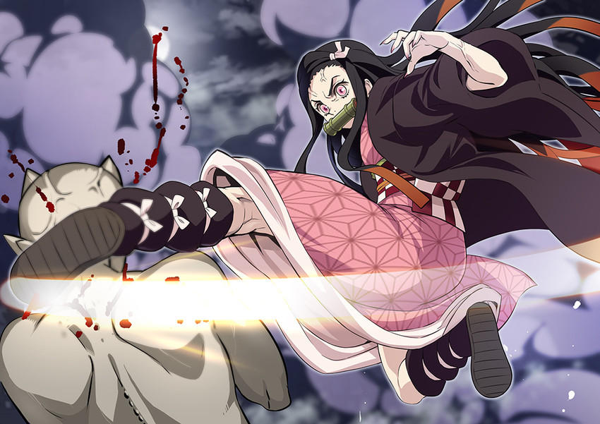 Nezuko Demon Rage A cool fanart of Nezuko kicking a demon by L-Dawg211 on DeviantArt