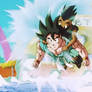 Goku and Uub leave the World Tournament Arena