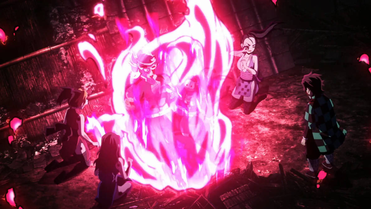Exploding Blood Nezuko healing Tengen with Exploding Blood by L-Dawg211 on DeviantArt