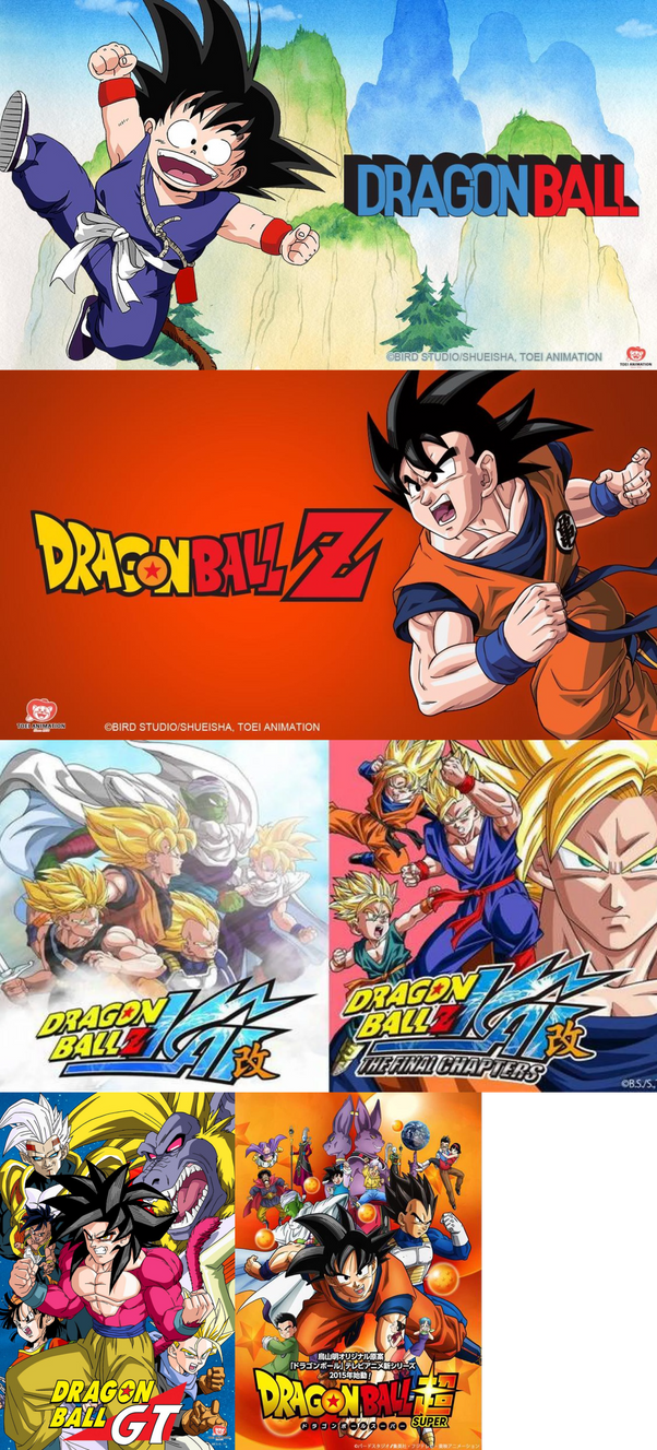 All Main Dragon Ball Shows by L-Dawg211 on DeviantArt