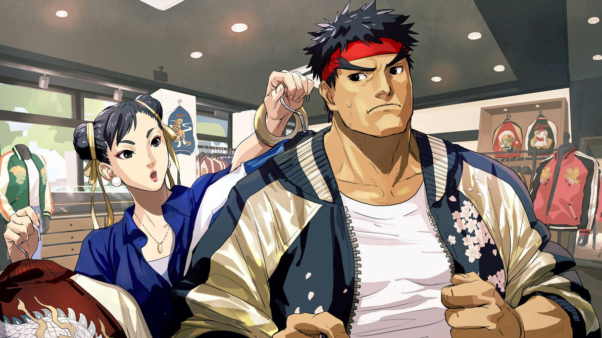 Ryu and Chun-Li go shopping together by L-Dawg211 on DeviantArt