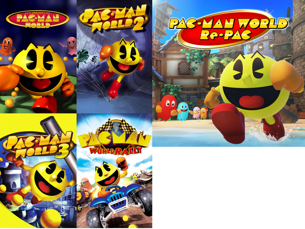 All Pac Man All Pac-Man World games by L-Dawg211 on DeviantArt