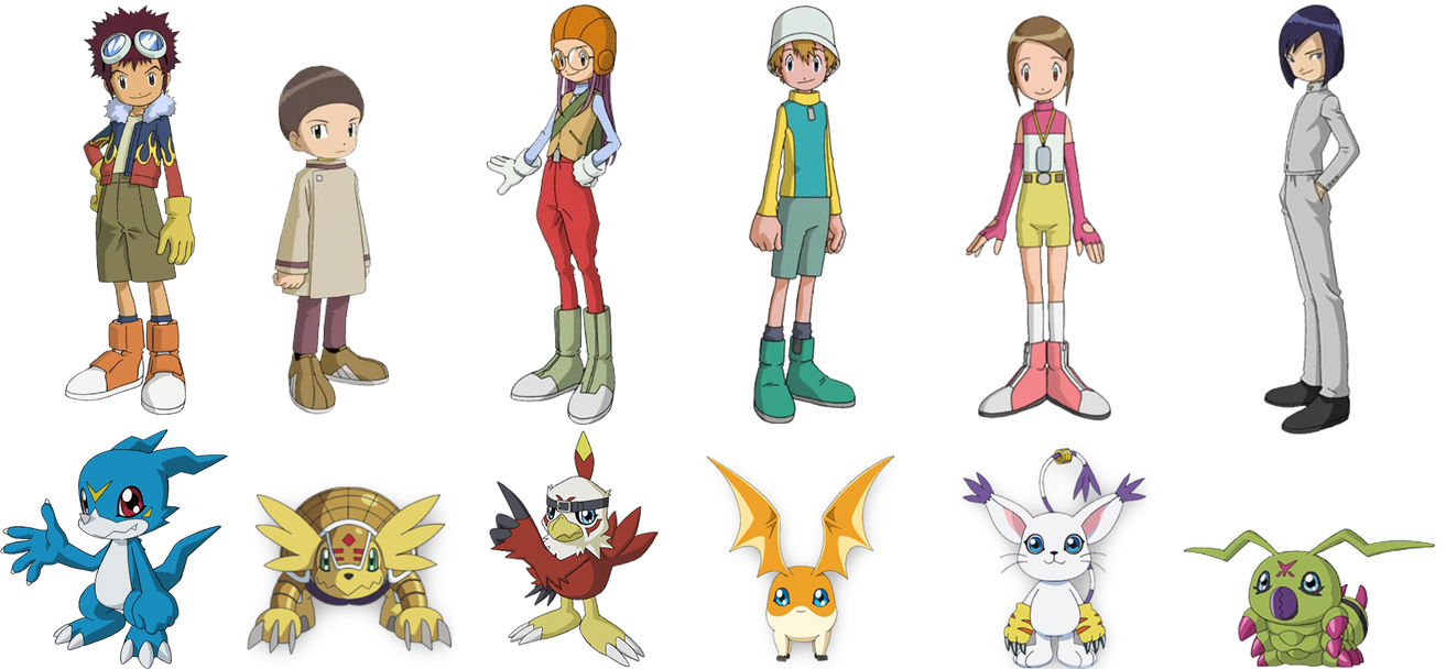 Digidestined and their Digimon (Adventure 02) by L-Dawg211 on DeviantArt