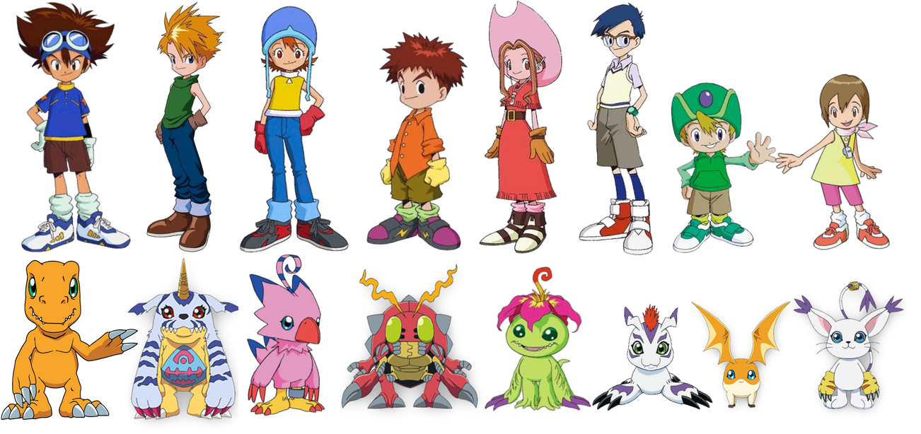 Digidestined and their Digimon (Adventure) by L-Dawg211 on DeviantArt