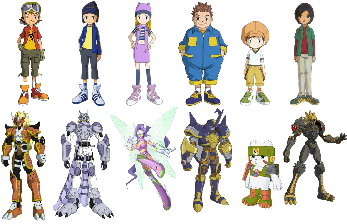 Six Heroes and their Human-type Digimon forms by L-Dawg211 on DeviantArt