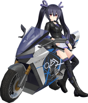 Noire and her new motorcycle