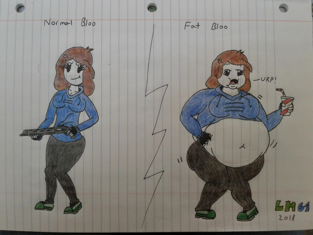 Normal and Fat Bloo drawing by LuiH64 on DeviantArt