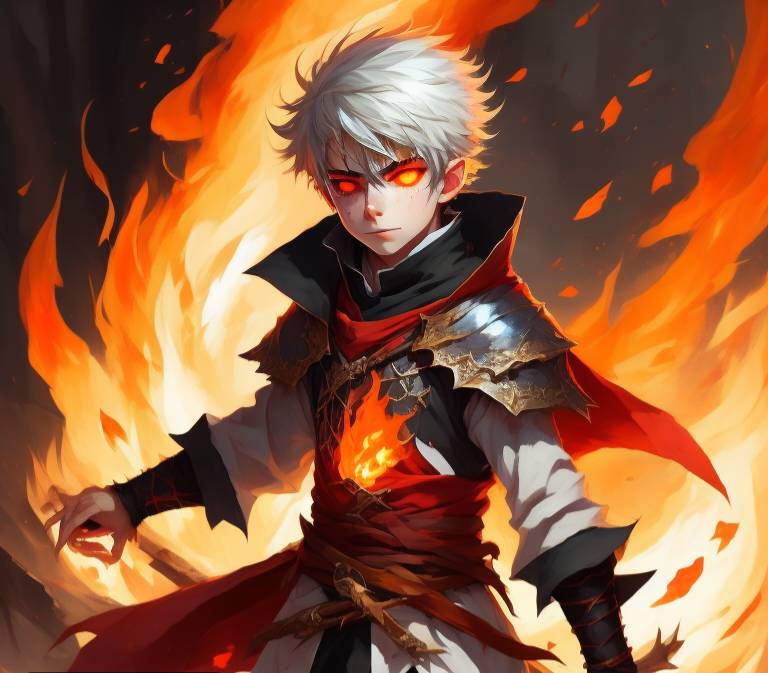 Fire Magic / anime boy / dragon by valiarts1 on DeviantArt