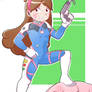 Mabel Pines - Gravity Falls (Cosplaying as D.va)