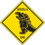 Godzilla Crossing Sign