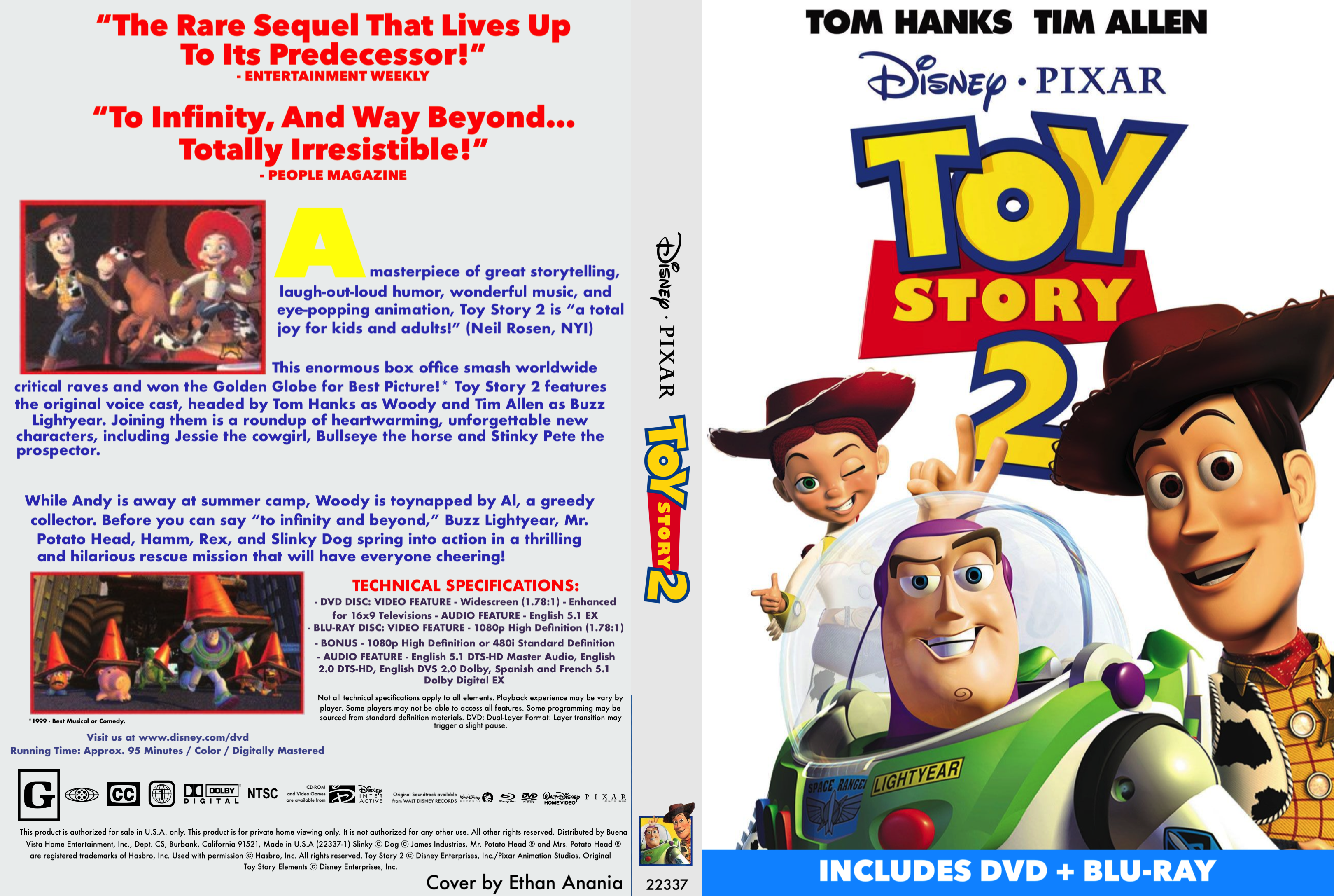 Toy Story 2 Custom Dvd Blu Ray Cover Vhs Style By Edogg On Deviantart